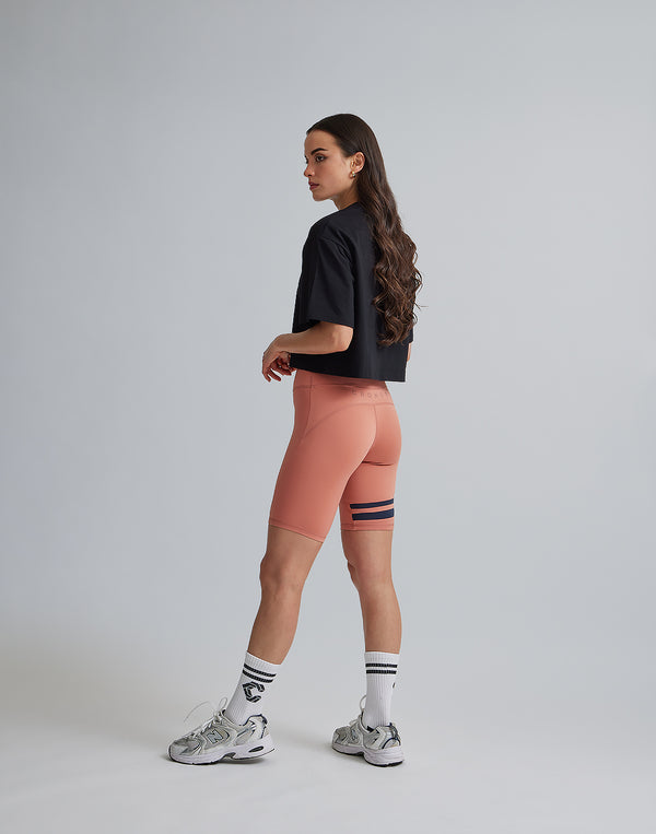 CRONOS WOMEN BY COLOR SHORT LEGGINGS【PINK】