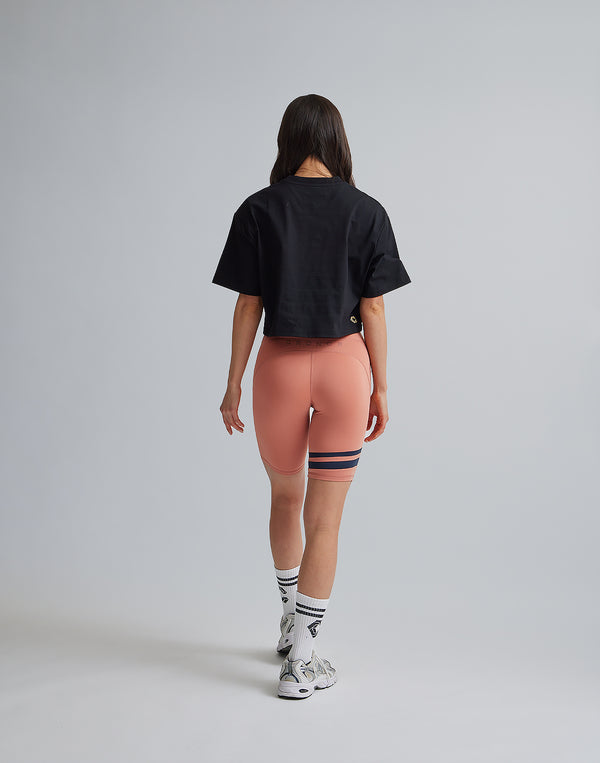 CRONOS WOMEN BY COLOR SHORT LEGGINGS【PINK】