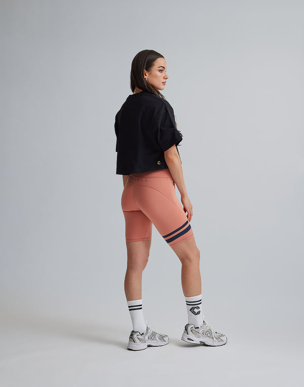 CRONOS WOMEN BY COLOR SHORT LEGGINGS【PINK】