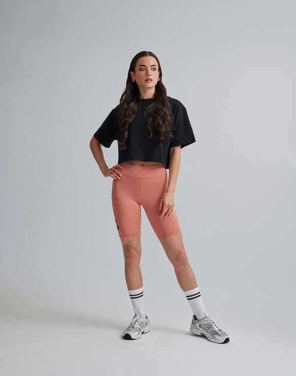 CRONOS WOMEN BY COLOR SHORT LEGGINGS【PINK】