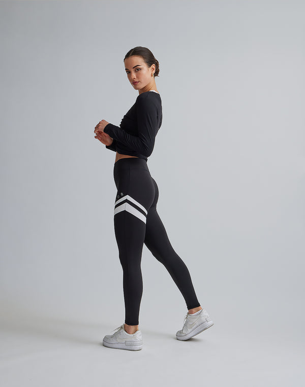 CRONOS WOMEN SHIRRING LONGSLEEVE【BLACK】