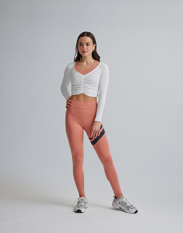 CRONOS WOMEN BY COLOR LEGGINGS【PINK】