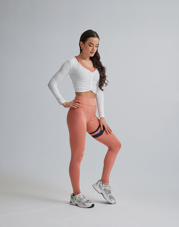 CRONOS WOMEN BY COLOR LEGGINGS【PINK】
