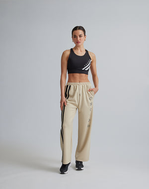 CRONOS WOMEN JERSEY WIDE PANTS【BEIGE】