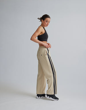 CRONOS WOMEN JERSEY WIDE PANTS【BEIGE】