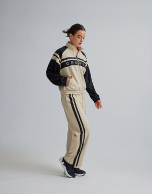 CRONOS WOMEN JERSEY WIDE PANTS【BEIGE】