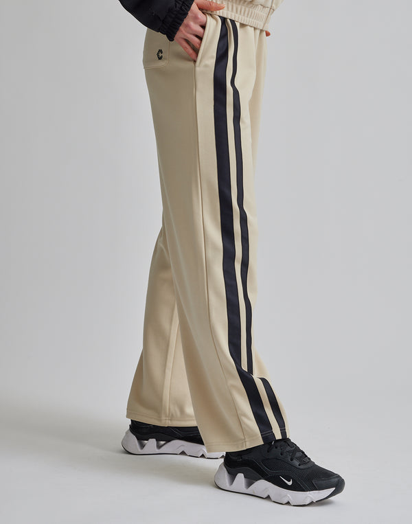 CRONOS WOMEN JERSEY WIDE PANTS【BEIGE】