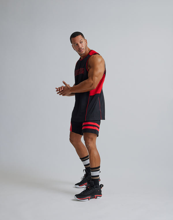 CRONOS BACK MESH TANKTOP [BLACK×RED]