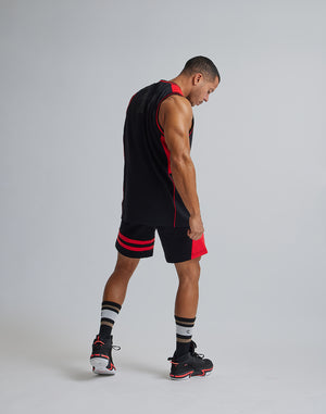 CRONOS BACK MESH TANKTOP [BLACK×RED]