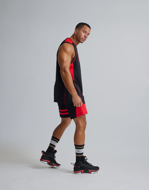 CRONOS BACK MESH TANKTOP [BLACK×RED]