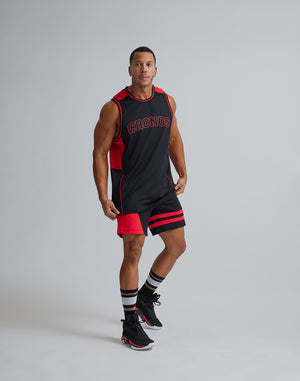 CRONOS BACK MESH TANKTOP [BLACK×RED]