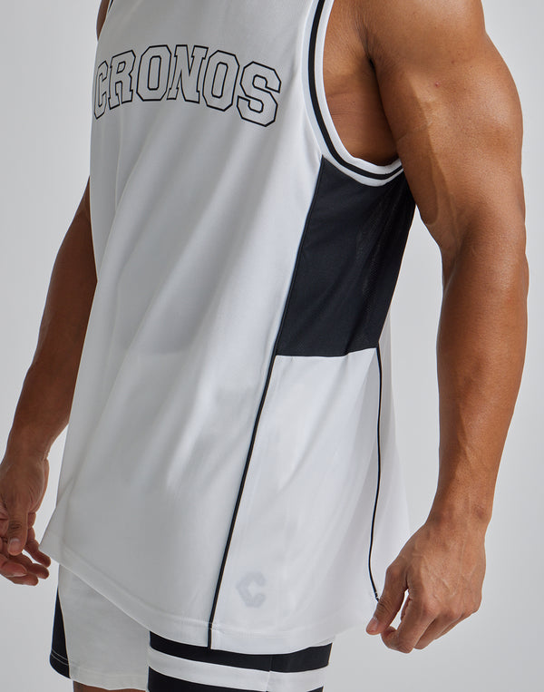 CRONOS BACK MESH TANKTOP [BLACK×RED]