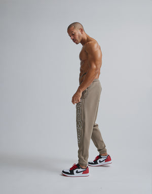 CRONOS STITCH LOGO LONGPANTS [TAUPE]