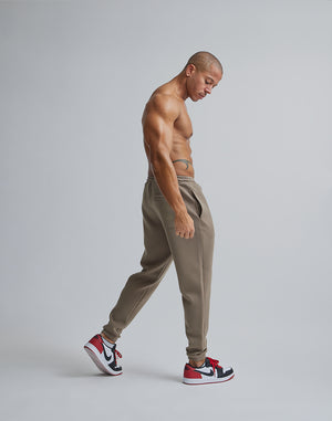 CRONOS STITCH LOGO LONGPANTS [TAUPE]