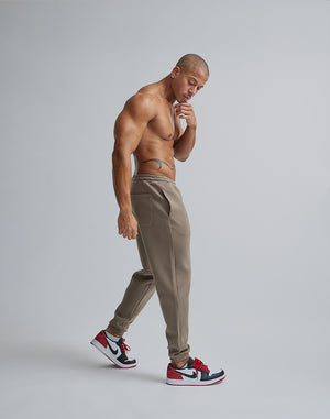 CRONOS STITCH LOGO LONGPANTS [TAUPE]
