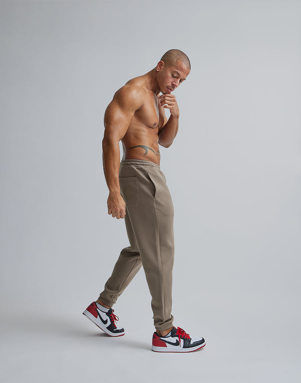 CRONOS STITCH LOGO LONGPANTS [TAUPE]