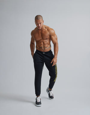 CRONOS STITCH LOGO LONGPANTS [BLACK×YELLOW]