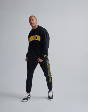 CRONOS STITCH LOGO LONGPANTS [BLACK×YELLOW]