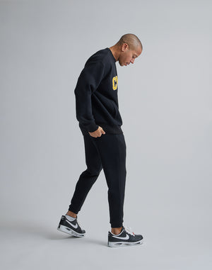 CRONOS STITCH LOGO LONGPANTS [BLACK×YELLOW]
