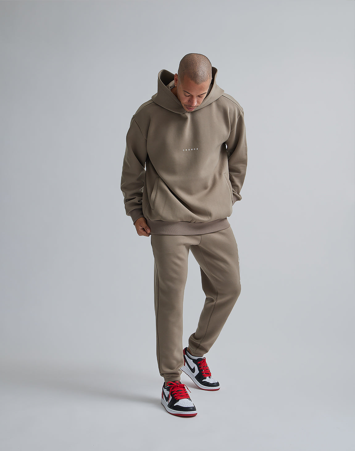 CRONOS STITCH LOGO LONGPANTS【TAUPE】