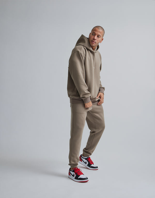 CRONOS BACK LOGO HOODIE【TAUPE】
