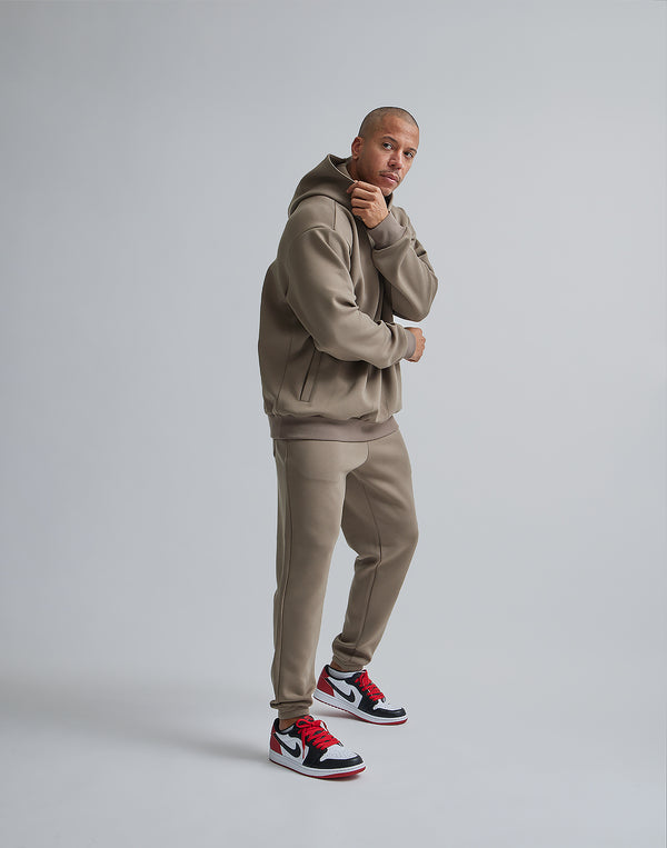 CRONOS STITCH LOGO LONGPANTS [TAUPE]