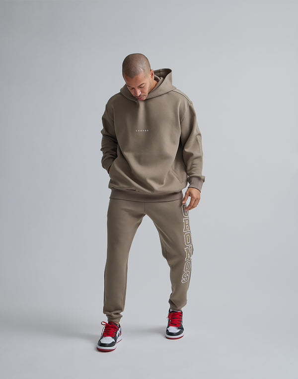 CRONOS STITCH LOGO LONGPANTS [TAUPE]