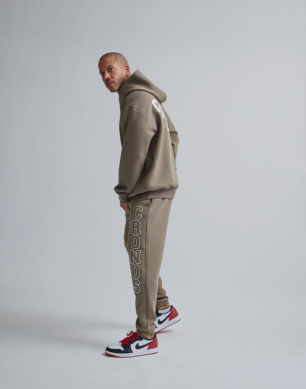 CRONOS BACK LOGO HOODIE【TAUPE】