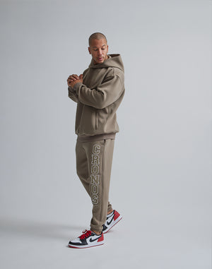 CRONOS BACK LOGO HOODIE【TAUPE】