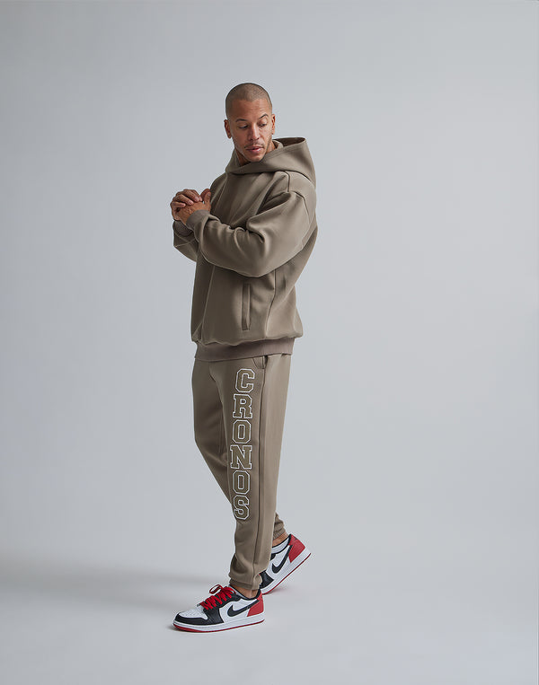 CRONOS BACK LOGO HOODIE【TAUPE】
