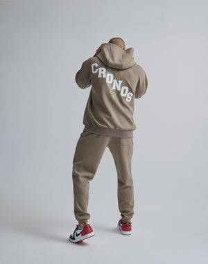 CRONOS STITCH LOGO LONGPANTS [TAUPE]