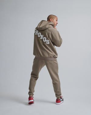 CRONOS BACK LOGO HOODIE【TAUPE】