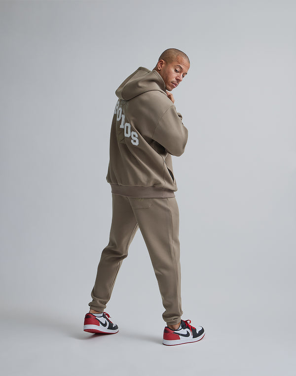 CRONOS BACK LOGO HOODIE【TAUPE】