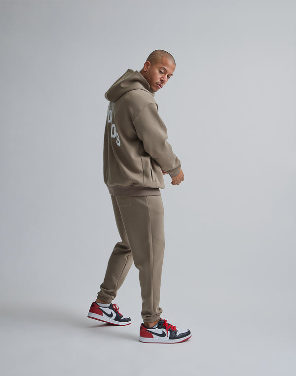 CRONOS BACK LOGO HOODIE【TAUPE】