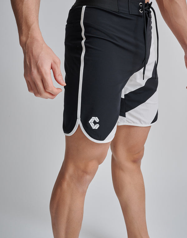 CRONOS GEOMETRIC STAGE SHORTS [BLUE×RED]