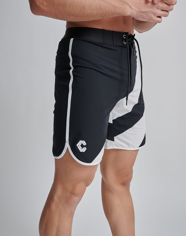 CRONOS GEOMETRIC STAGE SHORTS [BLUE×RED]