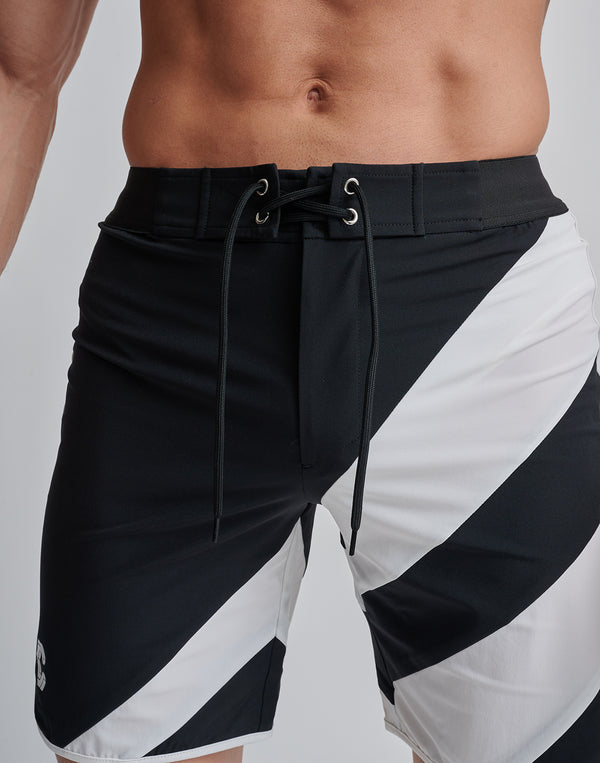 CRONOS GEOMETRIC STAGE SHORTS [BLUE×RED]