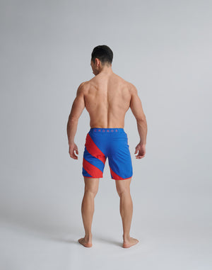CRONOS GEOMETRIC STAGE SHORTS [BLUE×RED]