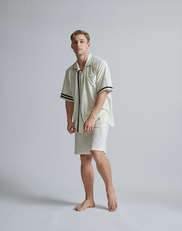 CRONOS ROOM OPEN COLLAR SHIRT【WHITE】