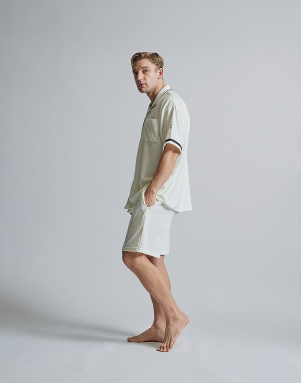 CRONOS ROOM OPEN COLLAR SHIRT【WHITE】