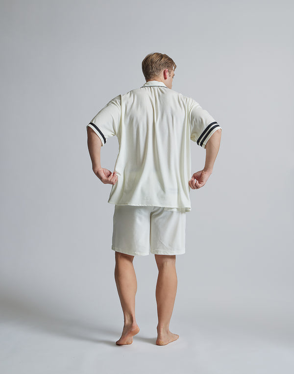CRONOS ROOM OPEN COLLAR SHIRT【WHITE】