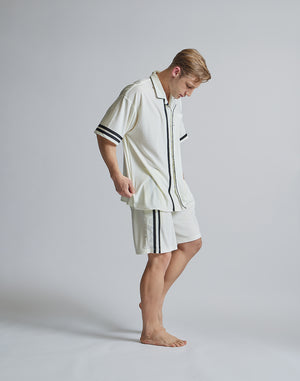CRONOS ROOM OPEN COLLAR SHIRT【WHITE】