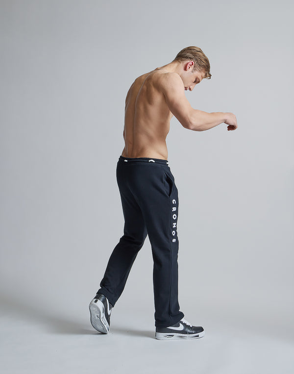 CRONOS ROOM LOGO EMBROIDERY PANTS【BLACK】