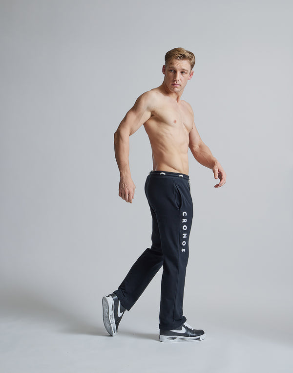 CRONOS ROOM LOGO EMBROIDERY PANTS【BLACK】