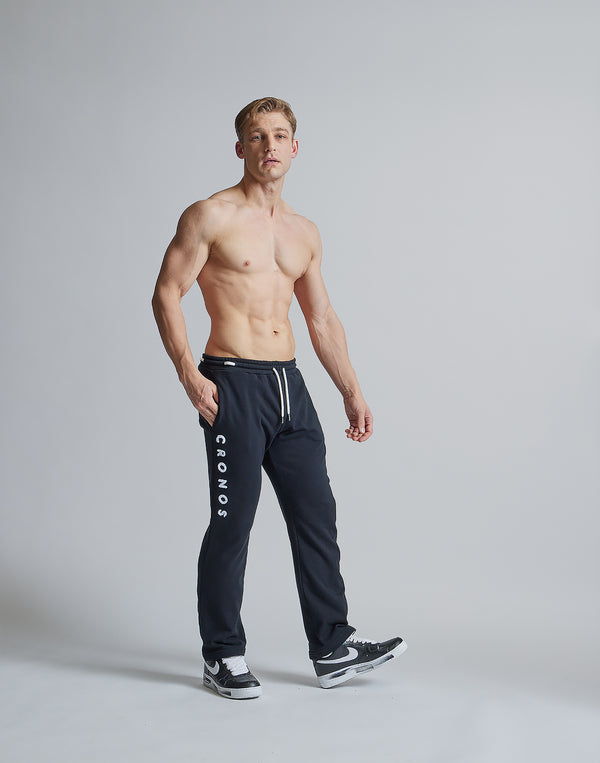CRONOS ROOM LOGO EMBROIDERY PANTS【BLACK】