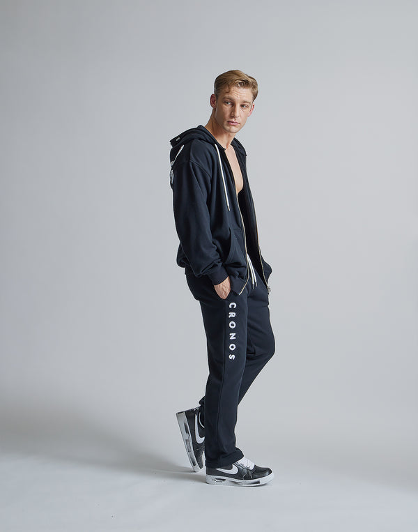 CRONOS ROOM LOGO EMBROIDERY PANTS【BLACK】