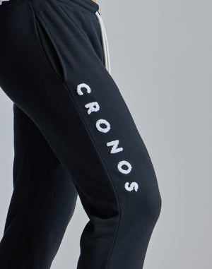 CRONOS ROOM LOGO EMBROIDERY PANTS【BLACK】