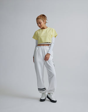 CRONOS WOMEN DESIGN SHORT T-SHIRTS【YELLOW】