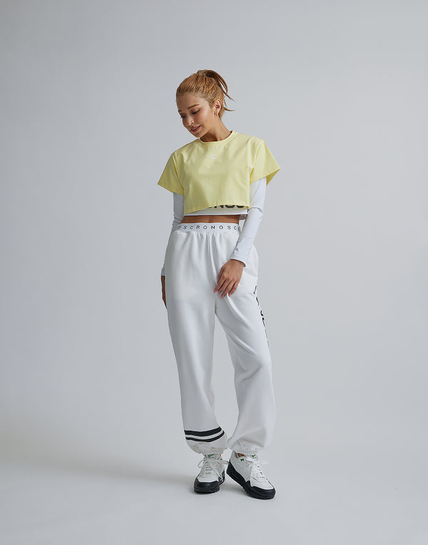 CRONOS WOMEN DESIGN SHORT T-SHIRTS【YELLOW】