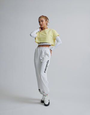 CRONOS WOMEN DESIGN SHORT T-SHIRTS【YELLOW】